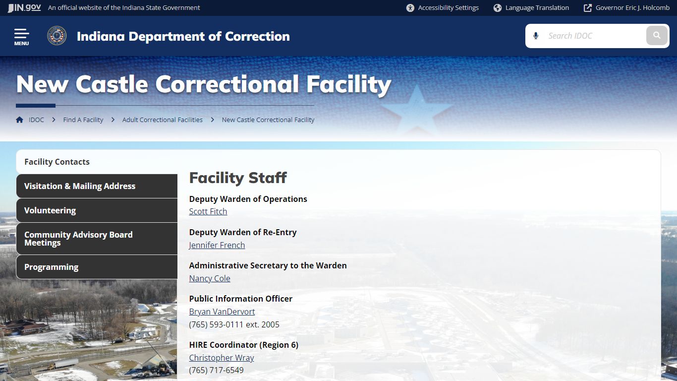 IDOC: New Castle Correctional Facility - IN.gov